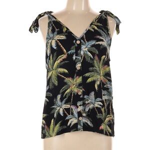 Cupshe Black Tropical Palm Tank Top